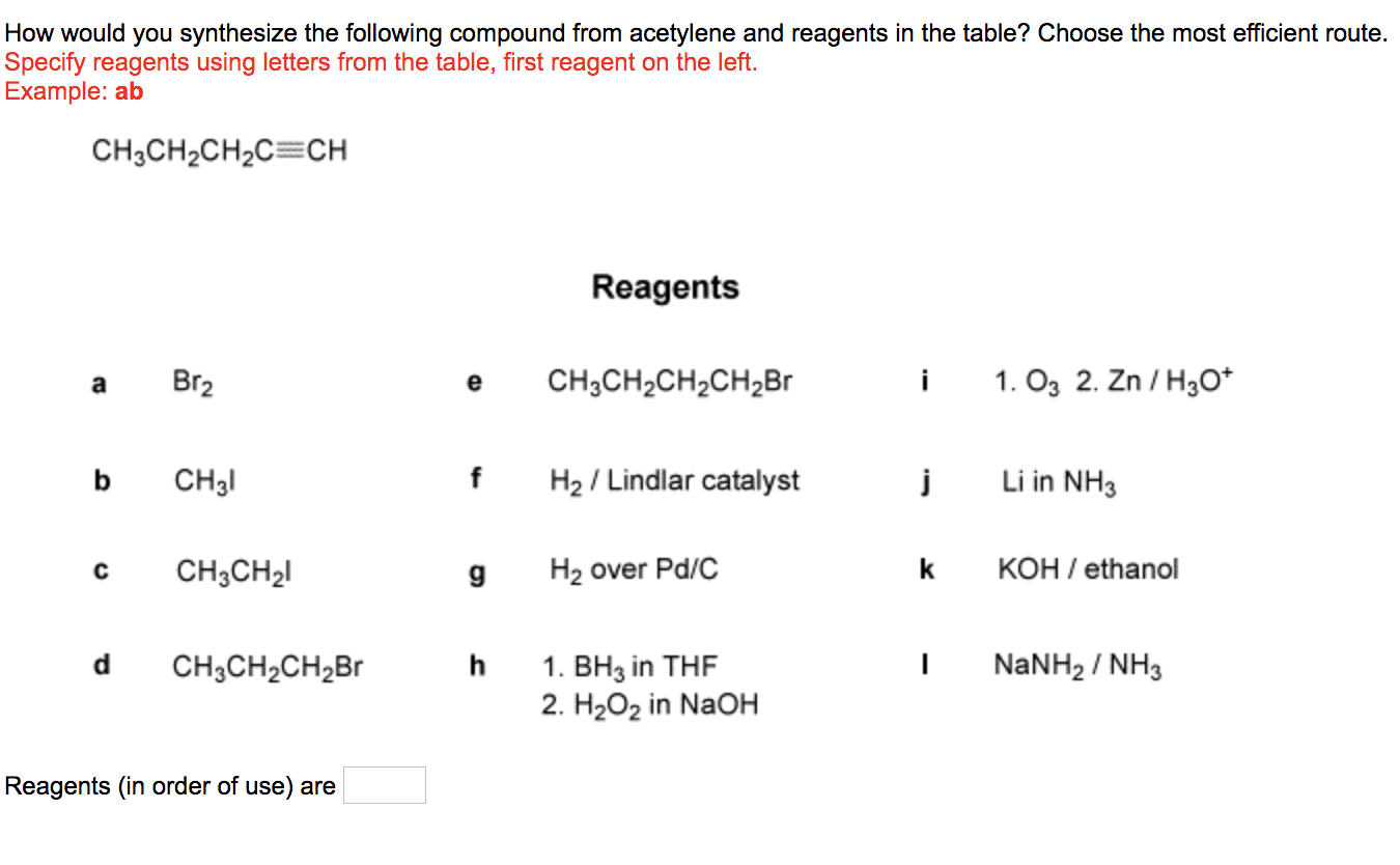 Solved How Would You Synthesize The Following Compound From | Chegg.com