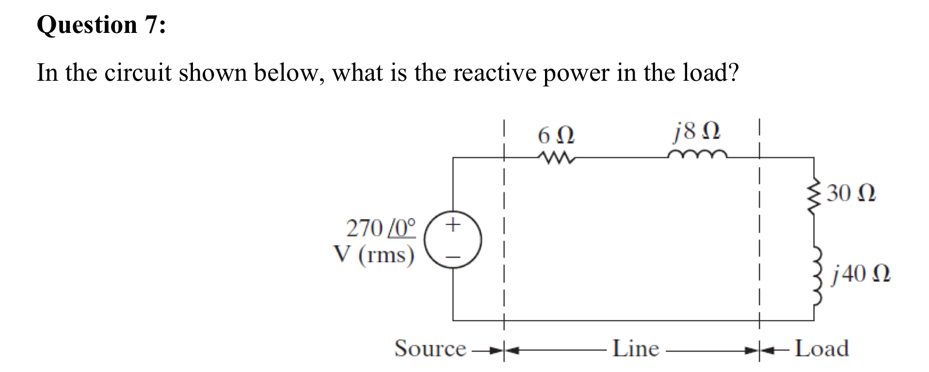 Solved In the circuit shown below, what is the reactive | Chegg.com