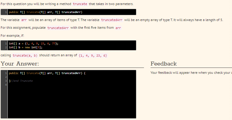 Solved For this question you will be writing a method | Chegg.com