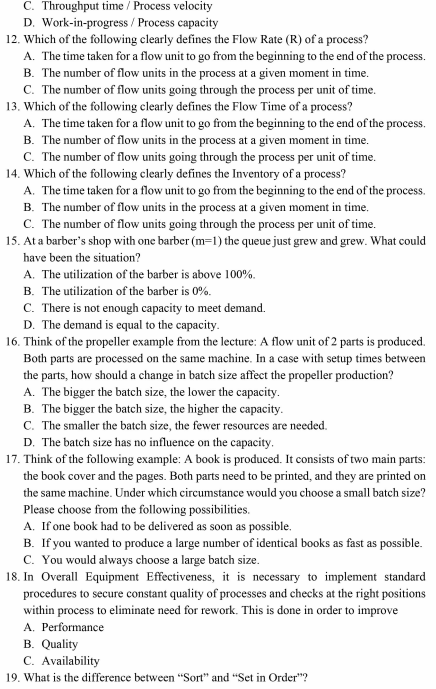 Solved Part I. Fundamentals. Single Answer Questions (select | Chegg.com