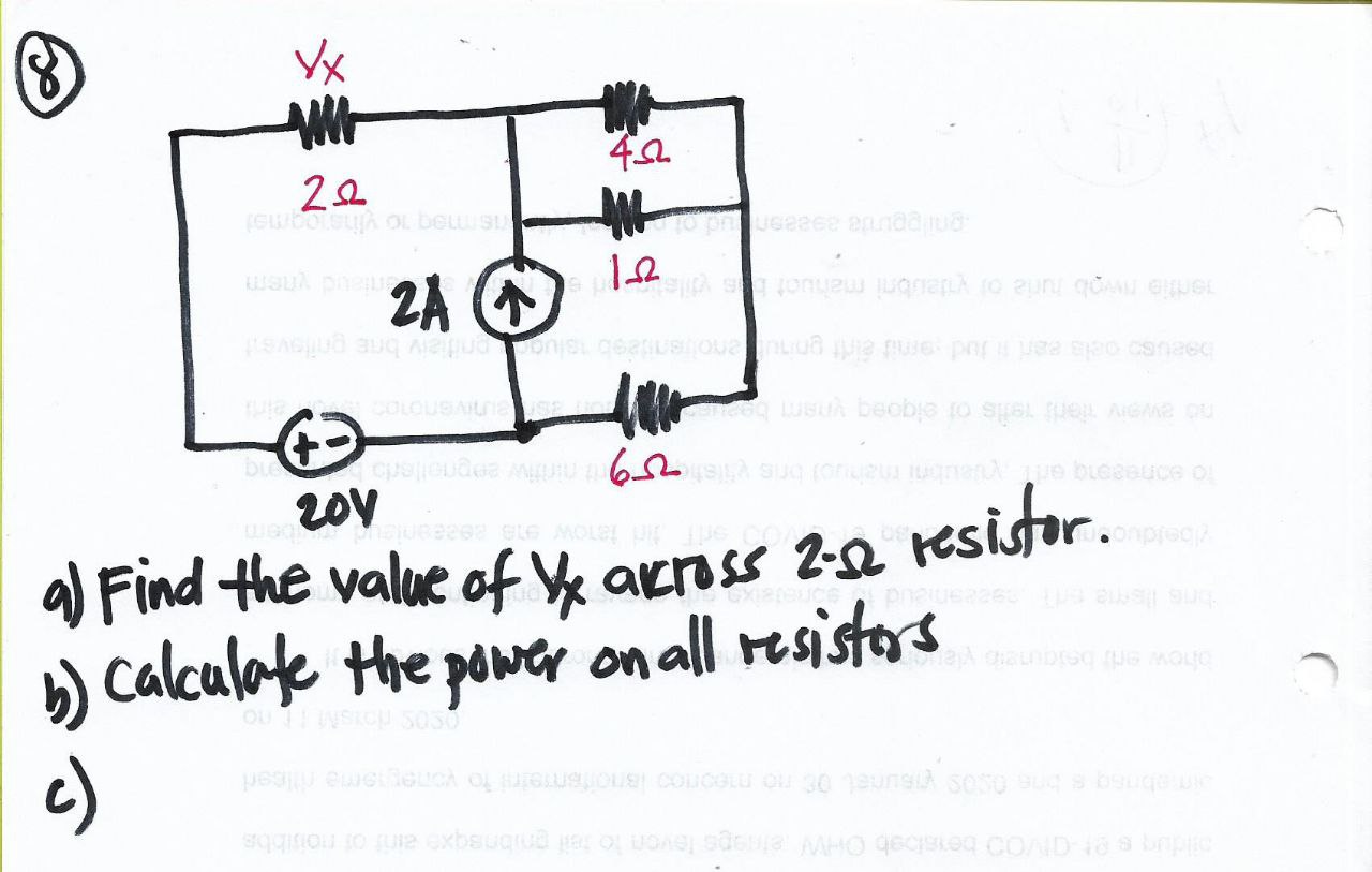 Solved Solution Using KCL And KVLa) Find The Value Of Vx | Chegg.com