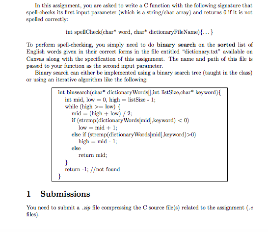 In this assignment, you are asked to write a C | Chegg.com