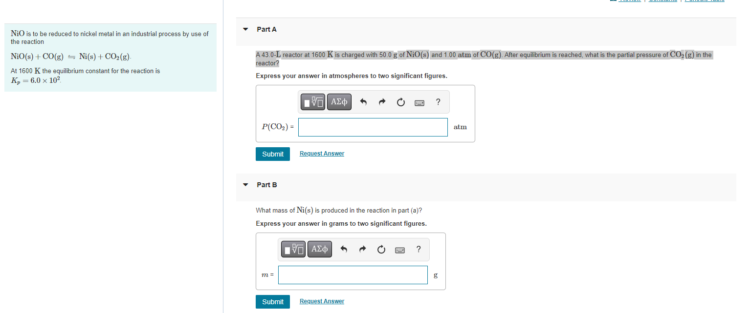 Solved Part B What Mass Of Ni S Is Produced In The Chegg Com   Php6fW4bU