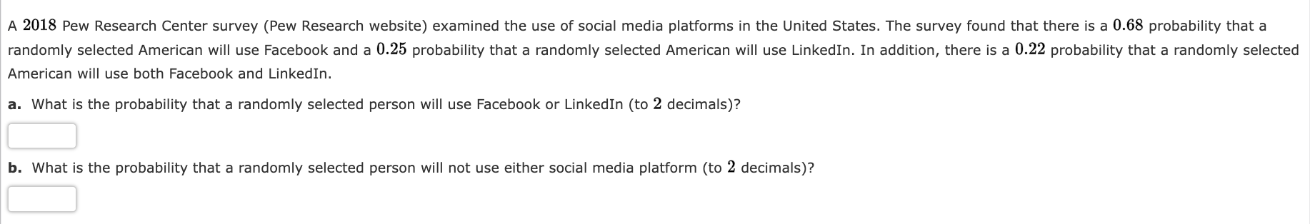 Solved A 2018 Pew Research Center Survey (Pew Research | Chegg.com