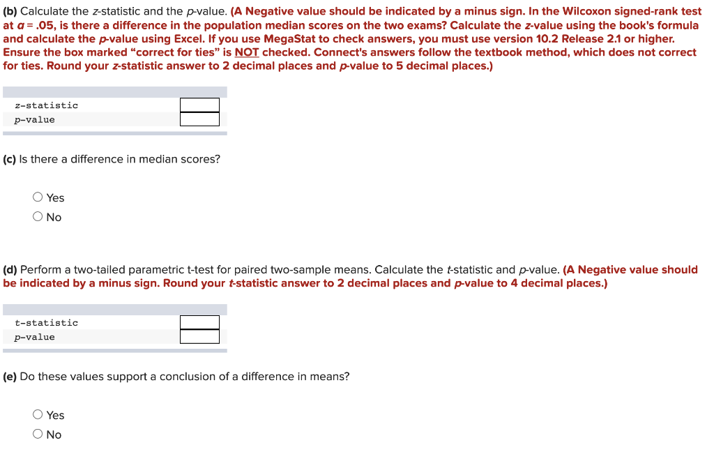 Solved Final exam scores for a sample of 20 students in a