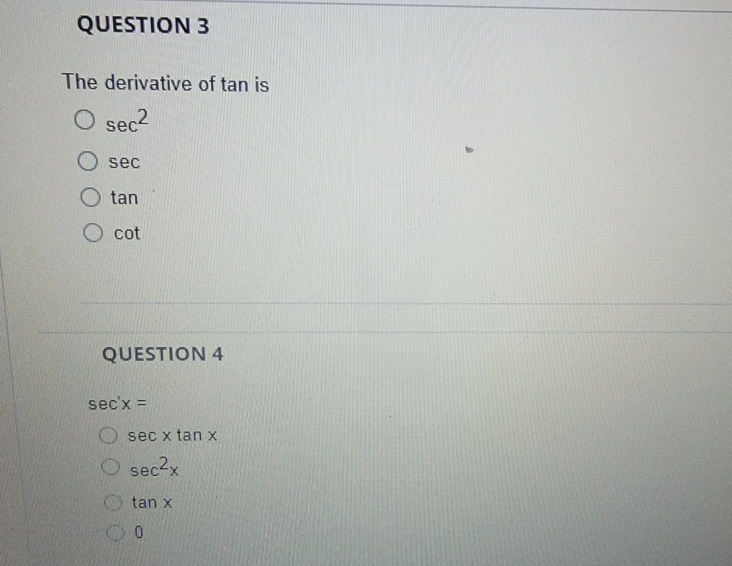 derivative of sec^2(x)tan(x)