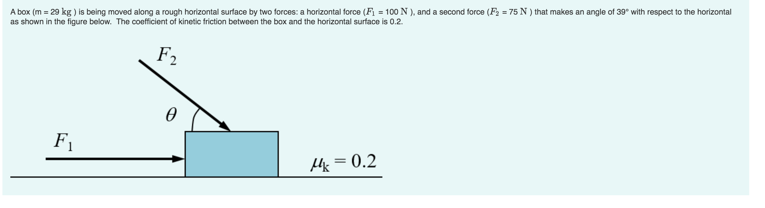 211. How many forces are acting on the box? 21. Find the  Chegg.com