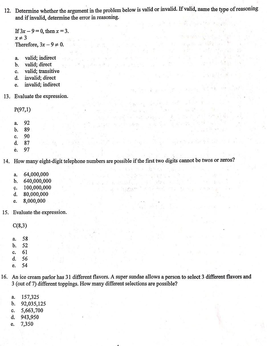 Solved 12 Determine Whether The Argument In The Problem Chegg Com