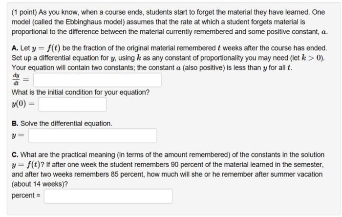 Solved (1 point) As you know, when a course ends, students | Chegg.com