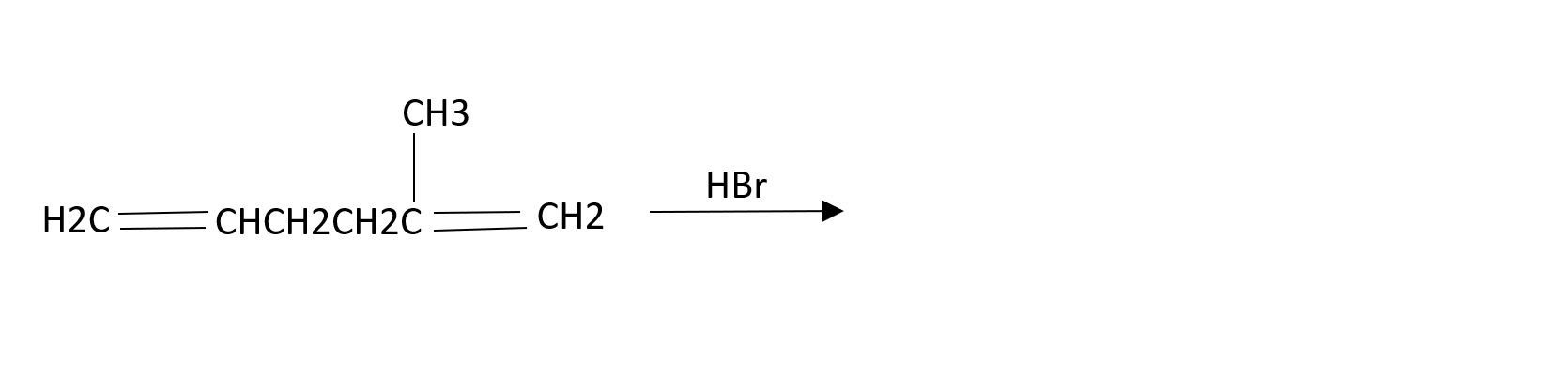 Solved СНЗ HBr H2C= CHCH2CH2C = CH2 | Chegg.com