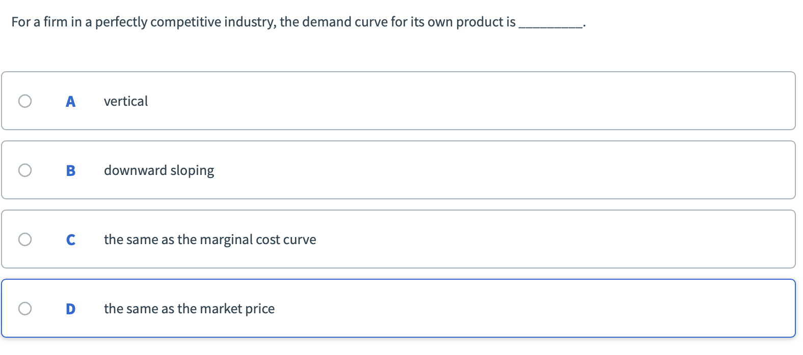 Solved Which of the following is true regarding perfectly | Chegg.com