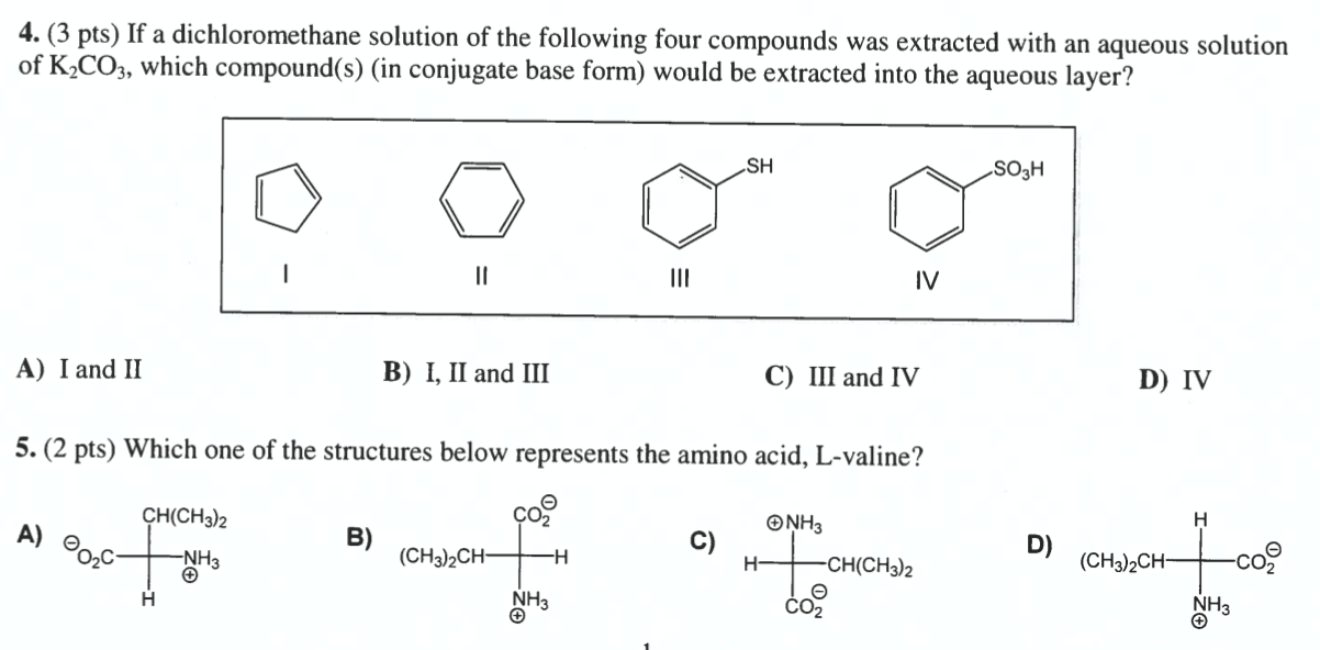 4 3 Pts If A Dichloromethane Solution Of The Fo Chegg Com