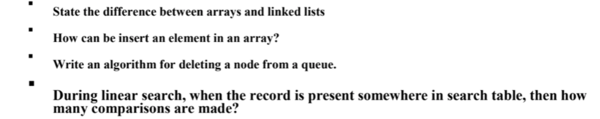 Solved State the difference between arrays and linked lists | Chegg.com