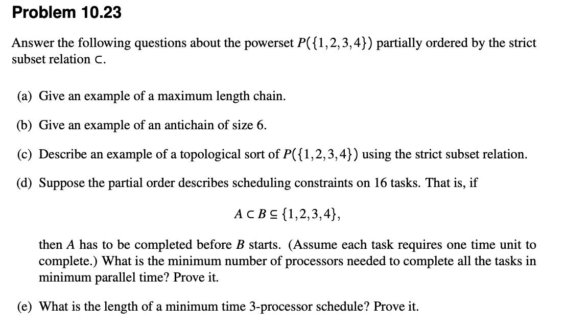 Solved Problem 10 23 Answer The Following Questions About Chegg Com