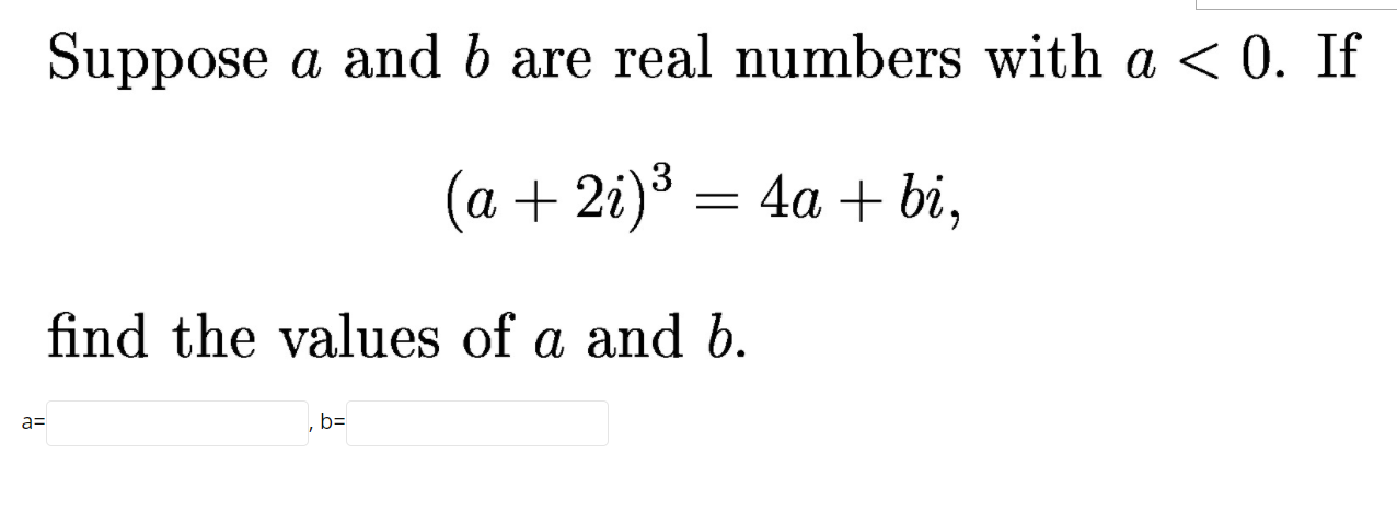 Solved Suppose A And B Are Real Numbers With A