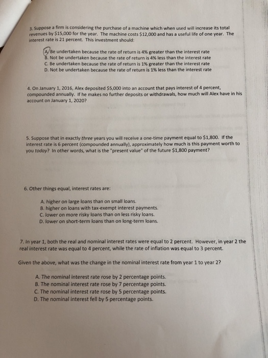 Solved 3. Suppose a firm is considering the purchase of a | Chegg.com