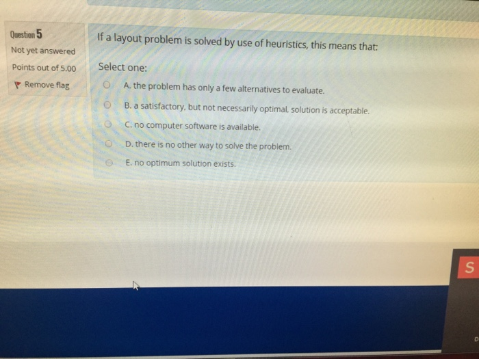 Solved Question 5 Not yet answered Points out of 5.00 r | Chegg.com