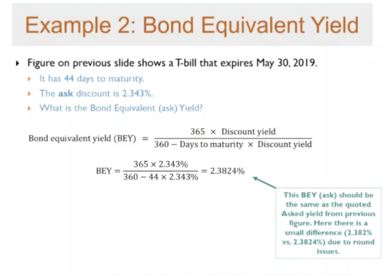 Example 2: Bond Equivalent Yield Figure On Previous | Chegg.com