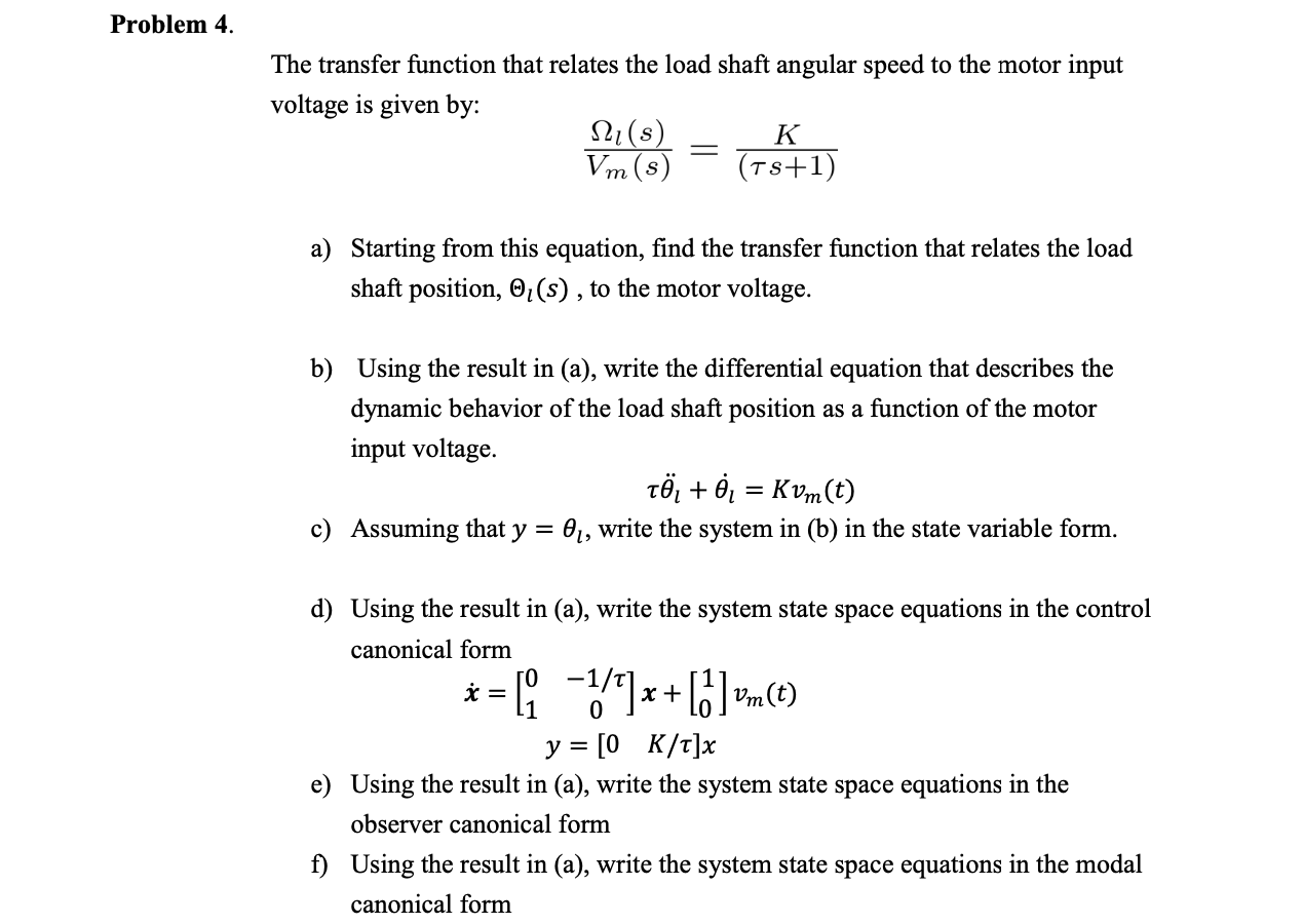 Solved Problem 4. The transfer function that relates the