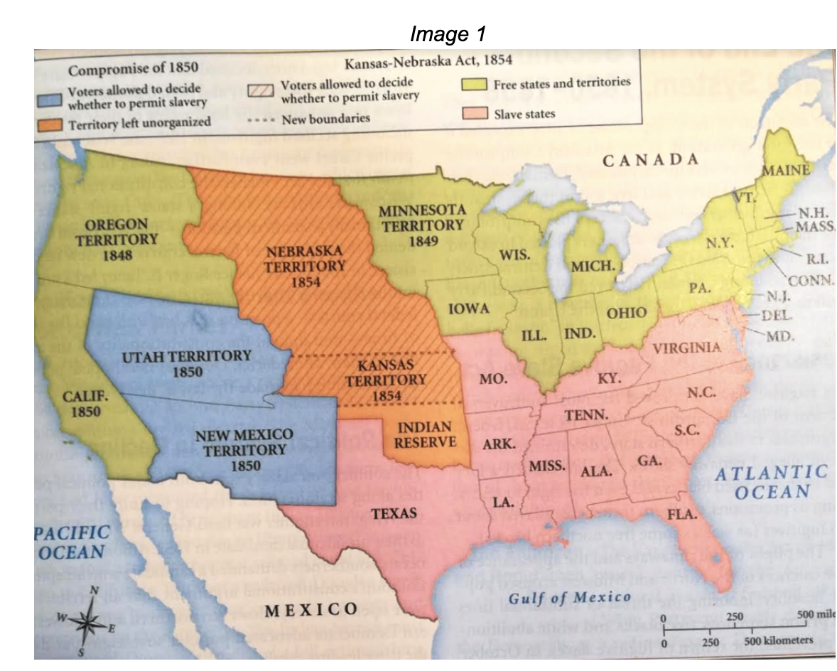 here are two maps below. The first is from 1850-1854. | Chegg.com