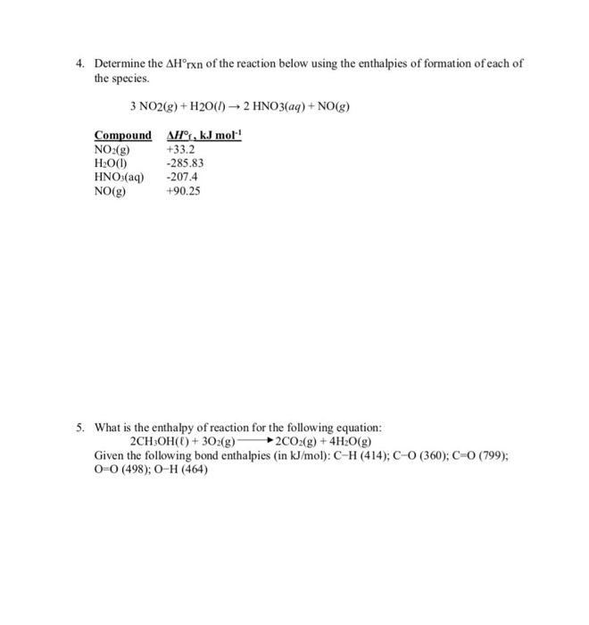 Solved 4. Determine the AH°rxn of the reaction below using | Chegg.com