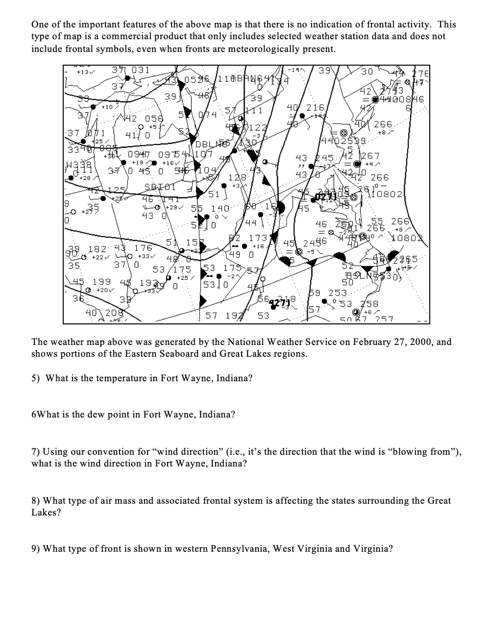 LABORATORY 4: MID-LATITUDE CYCLONES, WEATHER MAPS, AND FORECASTING –  Physical Geography Lab Manual: The Atmosphere and Biosphere