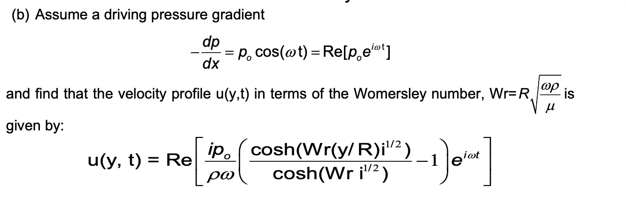 Problem 2: Consider pulsatile flow in a 2D channel. | Chegg.com