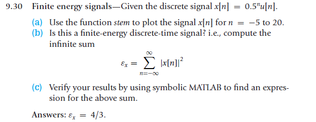 Solved Please answer ALL PARTS and include the Matlab code | Chegg.com