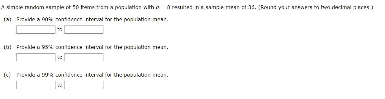 Solved A simple random sample of 50 items from a population | Chegg.com