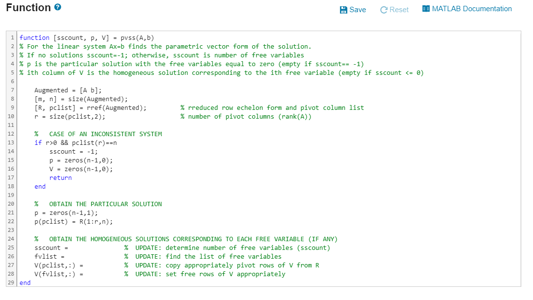 assignment to matlab