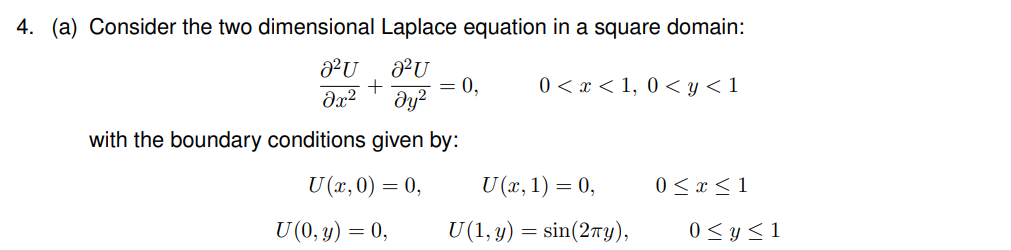 Solved A Consider The Two Dimensional Laplace Equation In 7103