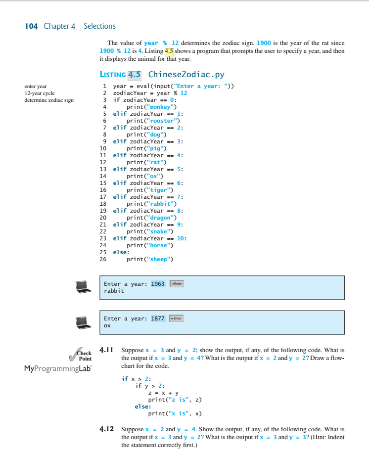 Solved Chinese Zodiac Redux. Name program Chegg