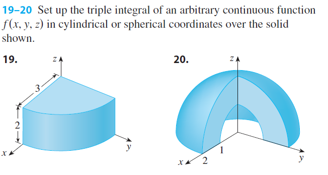 Solved 19-20 Set up the triple integral of an arbitrary | Chegg.com