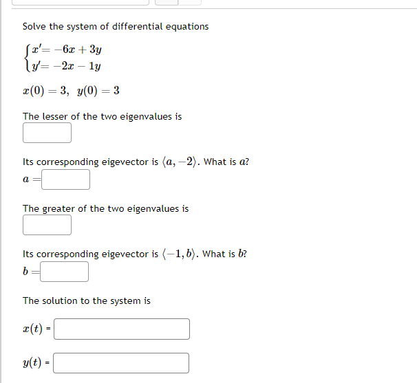 Solved Solve the system of differential equations | Chegg.com