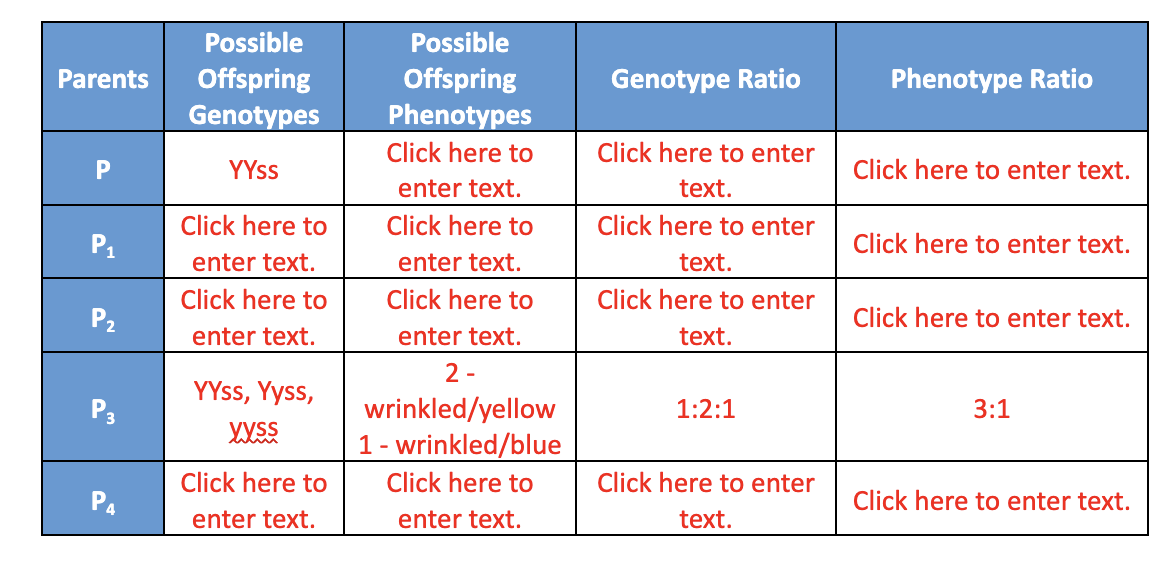 Solved Table 3: Parent Genotypes: Dihybrid | Chegg.com