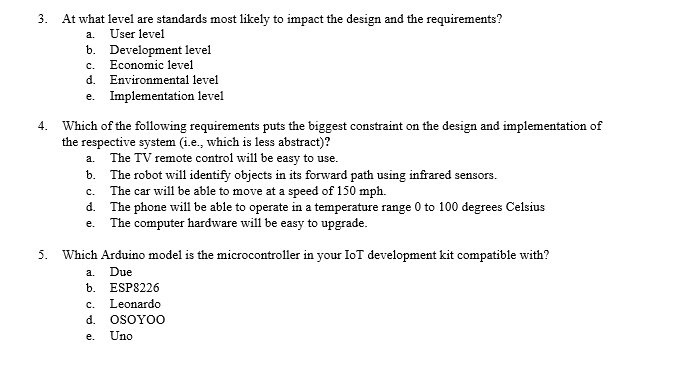 Solved 3. a. At what level are standards most likely to | Chegg.com