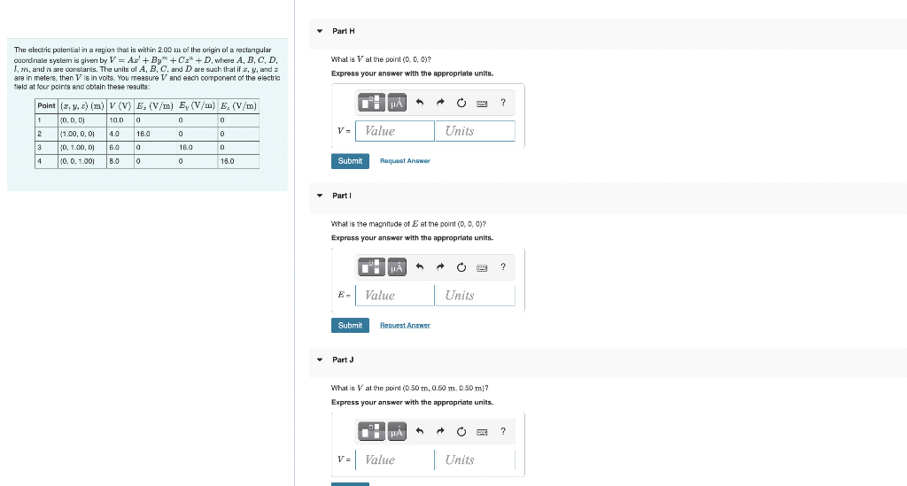 Solved The Electric Potential In A Region That Is Within Chegg Com