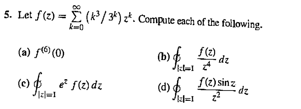 Solved 5 Let F Z I K3 3k Z Compute Each Of The Chegg Com