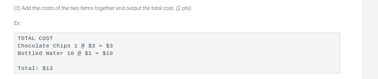 Solved 9.6 LAB*: Program: Online shopping cart (Part 1) (1) | Chegg.com
