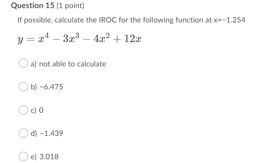 Solved If possible, calculate the IROC of the area of a | Chegg.com