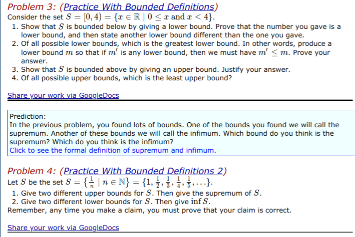 Solved Problem 3: (Practice With Bounded Definitions) | Chegg.com