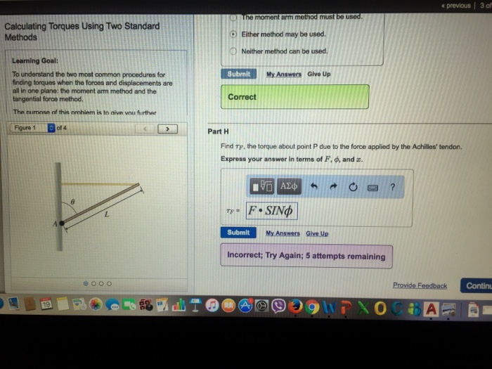 Solved previous | 3 of Calculating Torques Using Two | Chegg.com