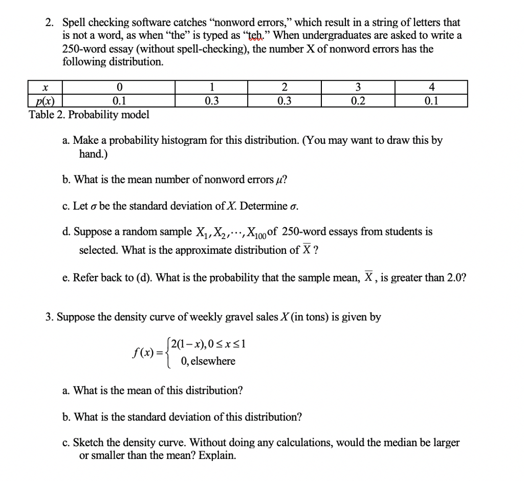 Solved 2. Spell checking software catches "nonword errors,"