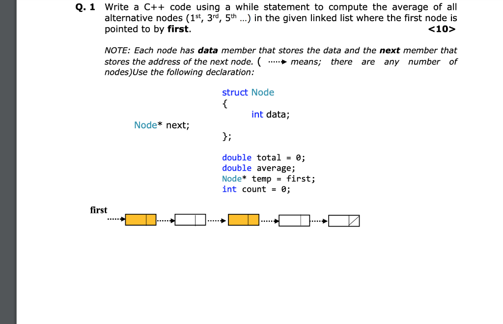 Solved Q. 1 Write a C++ code using a while statement to | Chegg.com