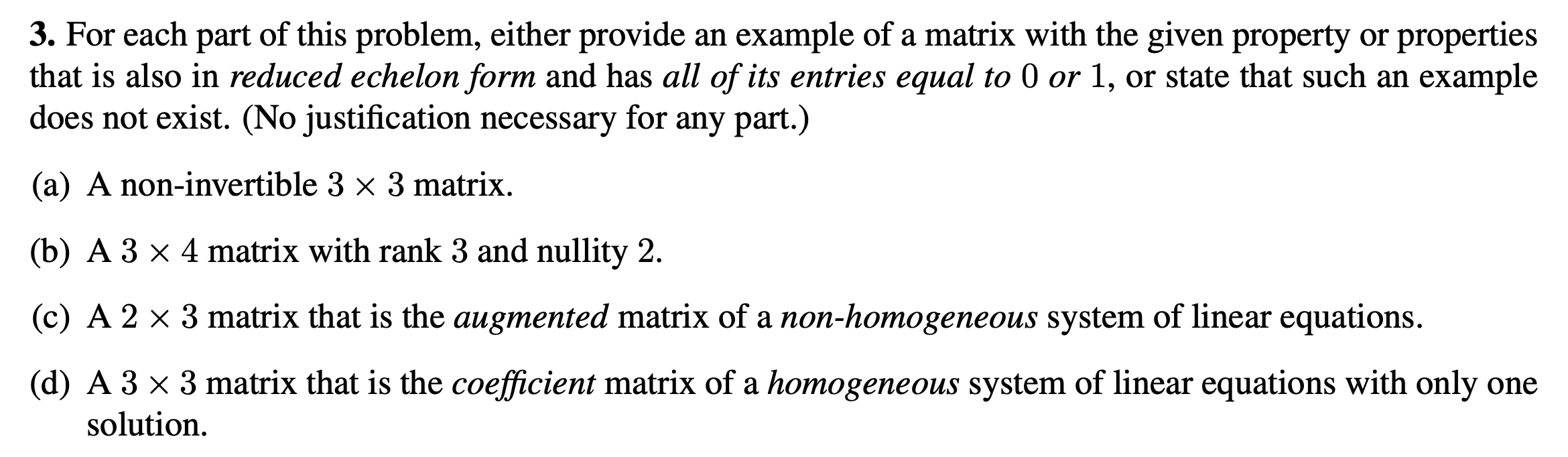 Solved 3. For each part of this problem, either provide an | Chegg.com