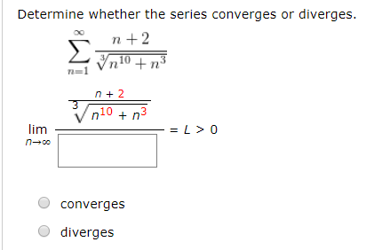 converges diverges determine solved