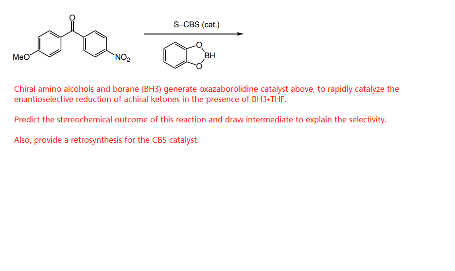 Solved S-CBS (cat.) olan Me NO2 BH Chiral amino alcohols and | Chegg.com