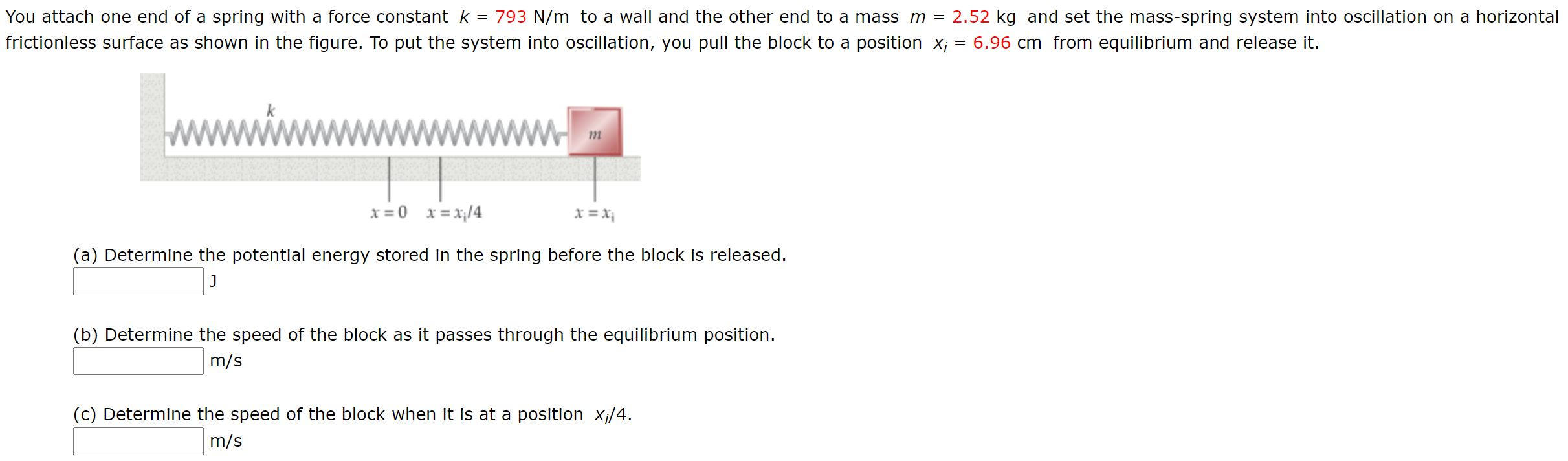 Solved You Attach One End Of A Spring With A Force Consta Chegg Com