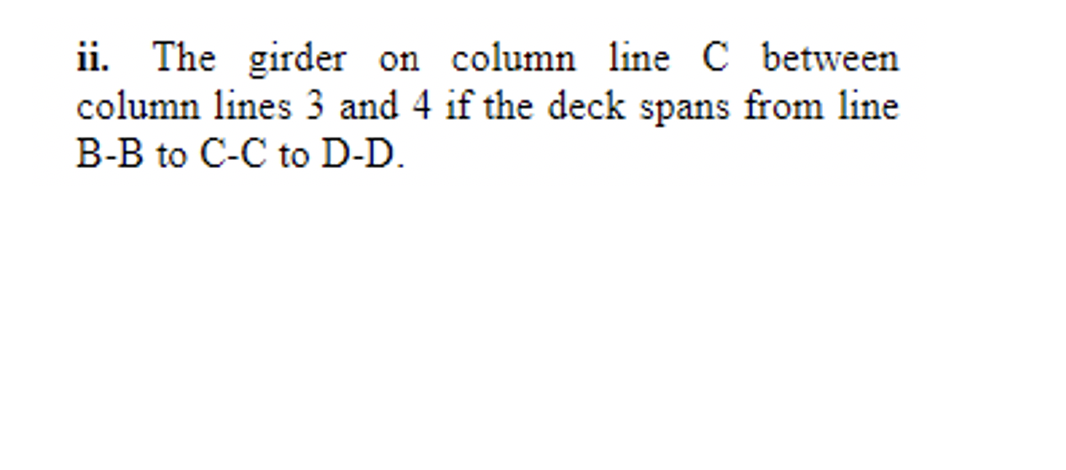 Solved ii. The girder on column line C between column lines | Chegg.com