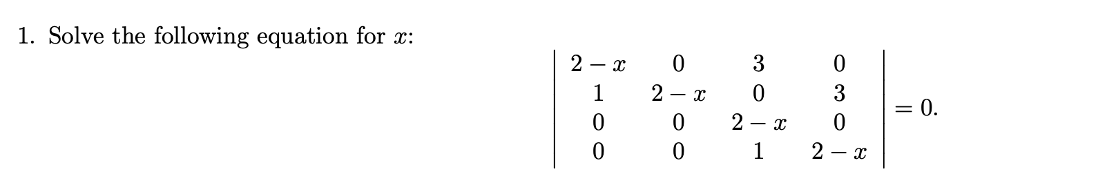 Solved Solve the following equation for x | Chegg.com